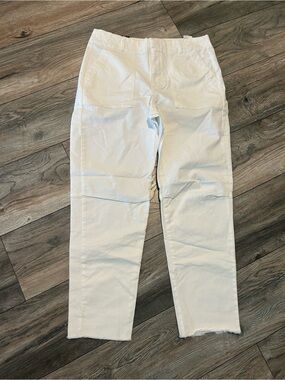 Nwt’s Banana Republic Authentic Chino Girlfriend Fit Size 6 Pants White Ankle